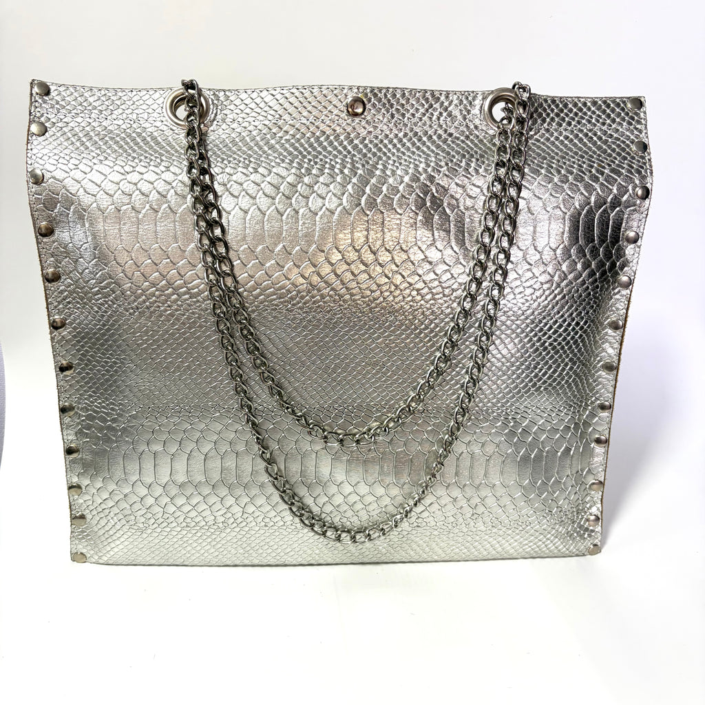 Cartera FEM Plateado asa cadena Summer Sale