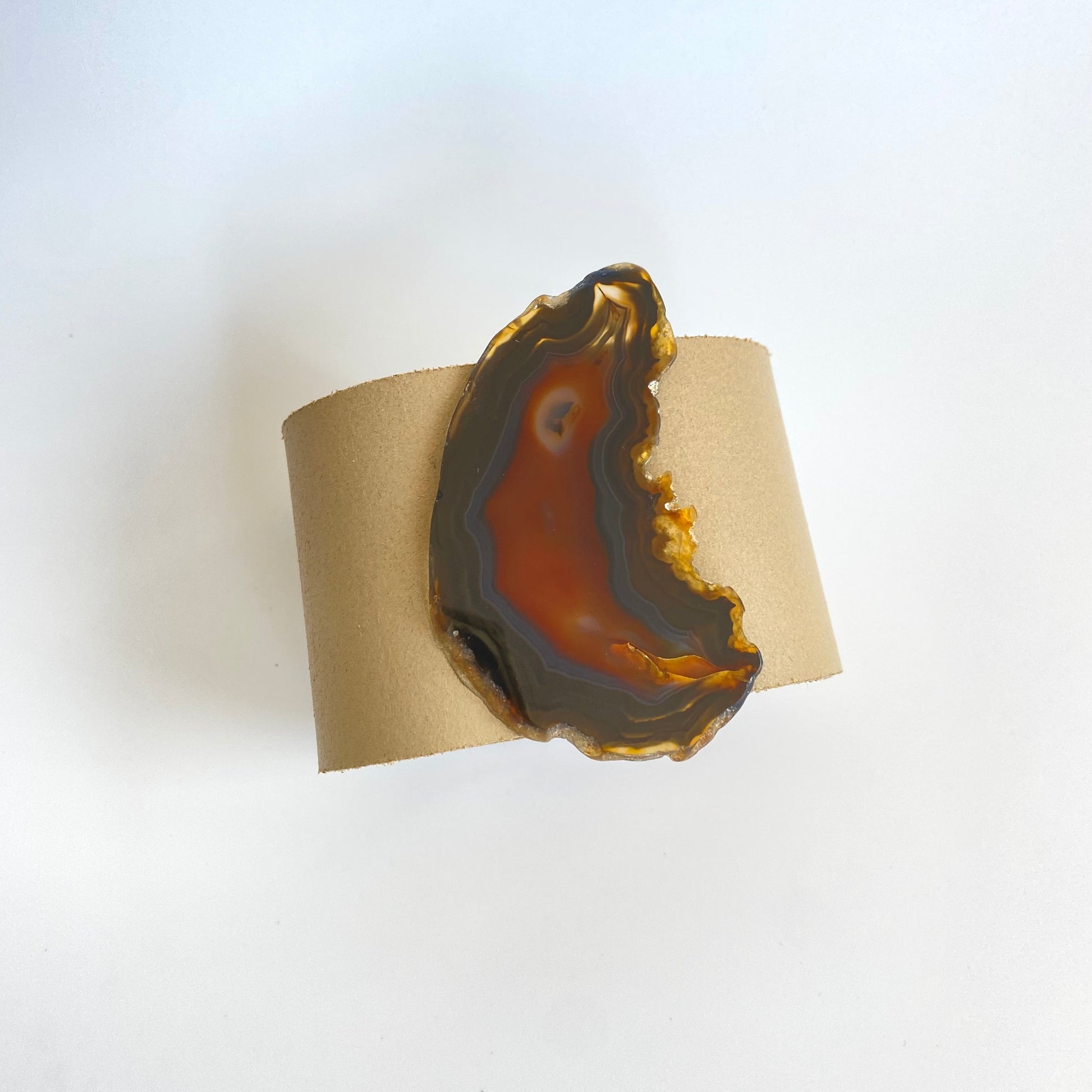 Brazalete Dorado Ágata Café