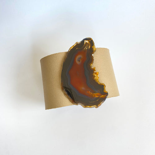 Brazalete Dorado Ágata Café