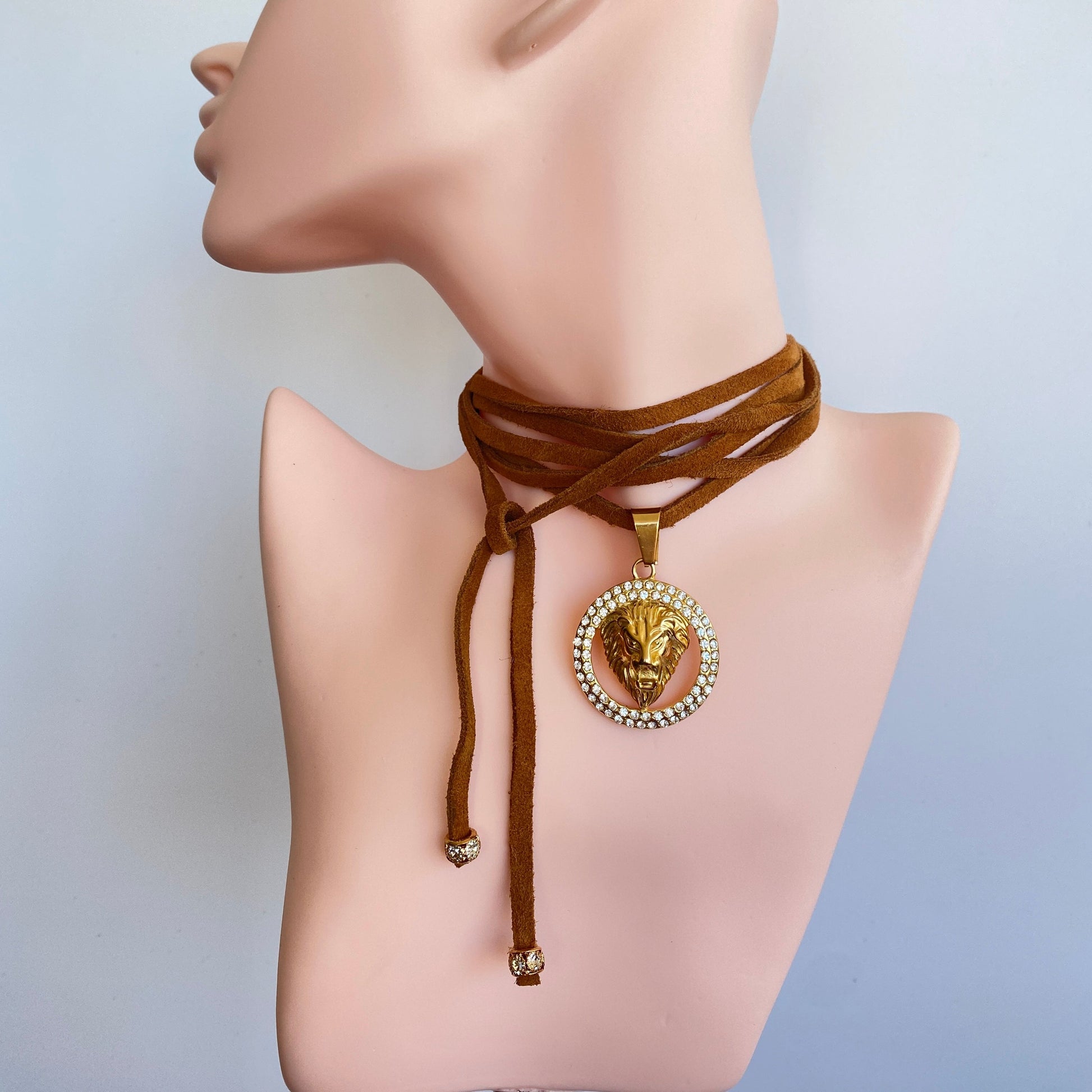 Choker Cuero Camel