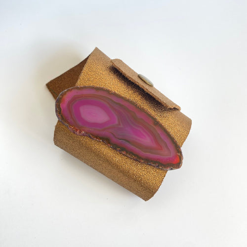 Brazalete Bronce Ágata Fuscia